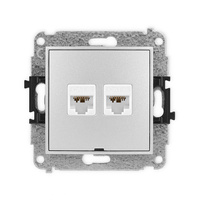 KARLIK MINI 7MGKBO-8  Gniazdo komputerowe podwójne 2xRJ45