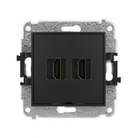 KARLIK MINI 12MHDMIBO-6 Mechanizm gniazda podwójnego HDMI 2.1, 8K, bez pola opisowego
