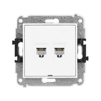 KARLIK MINI MGTBO-2  Gniazdo telefoniczne podwójne  2xRJ11