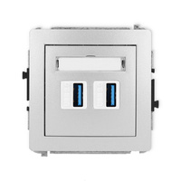 KARLIK DECO 7DGUSB-6 Gniazdo podwójne 2xUSB A-A 3.0