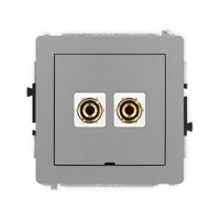 KARLIK DECO 27DGGBO-3 Gniazdo głośnikowe pojedyńcze