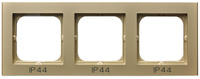 OSPEL SONATA RH-3R/39 Ramka potrójna do łączników IP-44 złoty
