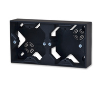 OSPEL ARIA PNP-2U/33 puszka instalacyjna podwójna czarna czarny metalik