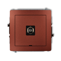 KARLIK DECO 9DGFBO-1 Gniazdo antenowe pojedyńcze typu F (SAT) niklowany