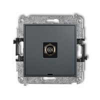 KARLIK ICON 28IGFBO-1  Gniazdo antenowe pojedyńcze  typu F (SAT) niklowany