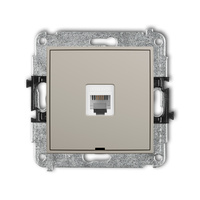 KARLIK ICON 60IGTBO-1 Mechanizm gniazda telefonicznego pojedynczego 1xRJ11, 4-stykowy, beznarzędziowe, bez pola opisowego