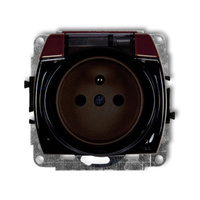 KARLIK TREND 4GPB-1zdp Gniazdo bryzgoszczelne z uziemieniem 2P+Z (klapka dymna