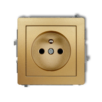 KARLIK DECO 29DGP-1zp  Gniazdo pojedyńcze  z uziemieniem 2P+Z (przesłony torów prądowych)