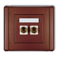 KARLIK FLEXI 9FGG-3  Gniazdo głośnikowe pojedyncze (typu banan - czerwony i czarny