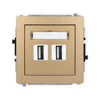 KARLIK DECO 8DGUSB-2  Gniazdo podwójne 2xUSB A-A 2.0