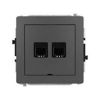 KARLIK DECO 28DGTBO-2  Gniazdo telefoniczne podwójne  2xRJ11