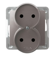 OSPEL IMPRESJA GP-2YR/m/23 Gniazdo podwójne moduł bez ramki