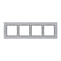 KARLIK DECO 7-11-DRA-4 Ramka uniwersalna poczwórna - aluminium szczotkowane (ramka: srebrna; spód: grafitowy)