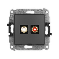 KARLIK ICON 28IGRCABO-2  Gniazdo podwójne RCA