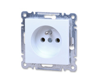 Hager lumina wl1020 gniazdo 2p+e pojedyńcze uziemienie