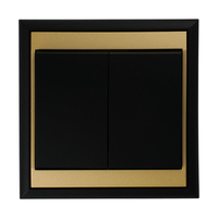 Łącznik p/t świecznikowy Luna, 10A, 250V, WP-2L, czarny/złoty