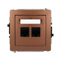 KARLIK DECO 9DGK-4  Gniazdo komputerowe podwójne 2xRJ45