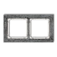 KARLIK DECO 11-0-DRB-2 Ramka uniwersalna podwójna - beton (ramka: antracytowa; spód: biały)