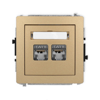 KARLIK DECO 8DGK-6  Gniazdo komputerowe podwójne 2xRJ45