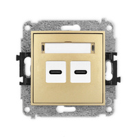 KARLIK MINI 29MGUSB-8  Gniazdo podwójne 2xUSB C-C