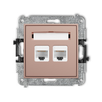 KARLIK ICON 62IGK-2 Mechanizm gniazda komputerowego podwójnego 2xRJ45, kat. 5e, 8-stykowy