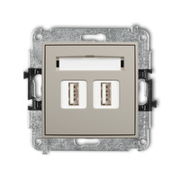 KARLIK ICON 60IGUSB-2 Mechanizm gniazda podwójnego 2xUSB A-A 2.0