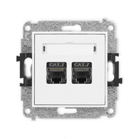 KARLIK MINI MGK-10  Gniazdo komputerowe podwójne 2xRJ45
