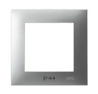 OSPEL SZAFIR RH-1Z/18 Ramka pojedyncza do łączników IP-44 srebro