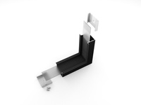 Łącznik VARIO30-07 90st gięty czarny anod. /op