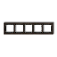 KARLIK DECO DRD-5G Ramka uniwersalna pięciokrotna - efekt drewna (ramka wenge; spód czarny)