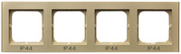 OSPEL SONATA RH-4R/39 Ramka poczwórna do łączników IP-44 złoty