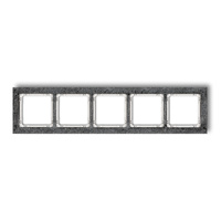 KARLIK DECO 11-0-DRB-5 Ramka uniwersalna pięciokrotna - beton (ramka: antracytowa; spód: biały)