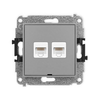 KARLIK MINI 27MGKBO-2  Gniazdo komputerowe podwójne 2xRJ45
