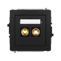 KARLIK DECO 12DGG-4  Gniazdo głośnikowe pojedyńcze (typu banan - czerwony i czarny