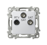OSPEL SZAFIR GPA-Z2S/m/00 Gniazdo RTV-SAT z dwoma wyjściami SAT