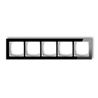KARLIK DECO 12-0-DRS-5 Ramka uniwersalna pięciokrotna - efekt szkła (ramka: czarna; spód: biały)