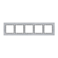 KARLIK DECO 7-11-DRA-5 Ramka uniwersalna pięciokrotna - aluminium szczotkowane (ramka: srebrna; spód: grafitowy)