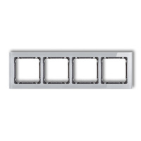 KARLIK DECO 15-11-DRS-4 Ramka uniwersalna poczwórna - efekt szkła (ramka: szara; spód: grafitowy)