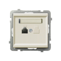 OSPEL SONATA GPT-1R/m/27 Gniazdo telefoniczne pojedyncze ecru