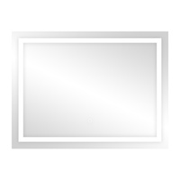 Lustro prostokątne poziome LED 80x60 cm (z wbudowanym włącznikiem, z marginesem, 4000K)