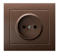 OSPEL KIER GP-1W/52 Gniazdo pojedyncze brąz