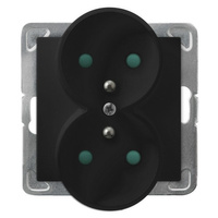 OSPEL IMPRESJA GP-2YRAZP/m/33 Gniazdo podwójne z/u z przesłonami, moduł