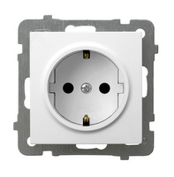 Ospel as ANTYBAKTERYJNY GP-1GAS/m/00 Gniazdo pojedyncze z uziemieniem schuko produkt zawiera nanocząsteczki srebra