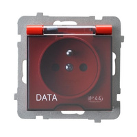 Ospel as GPH-1GZD/m/00/d Gniazdo bryzgoszczelne z uziemieniem DATA IP-44 wieczko przezroczyste