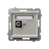 OSPEL SONATA GPA-1RF/m/82 Gniazdo antenowe typu F pojedyncze kaszmir