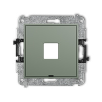 KARLIK MINI 61MGMBO-1P Mechanizm gniazda multimedialnego pojedynczego bez modułu, bez pola opisowego (standard Keystone)