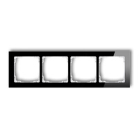KARLIK DECO 12-0-DRS-4 Ramka uniwersalna poczwórna - efekt szkła (ramka: czarna; spód: biały)