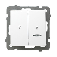 Ospel as ANTYBAKTERYJNY ŁP-7GABS/m/00 Łącznik żaluzjowy z podświetleniem niebieskim z blokadą mechaniczną, produkt zawiera nanocząsteczki srebra