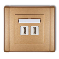 KARLIK FLEXI 8FGUSB-2 Gniazdo podwójne 2xUSB A-A 2.0