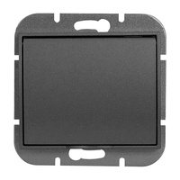 Gniazdo pojedyncze p/t 2P+Z bryzgoszczelne z klapką Onyx, 16A, 250V, PT-16OH, czarny